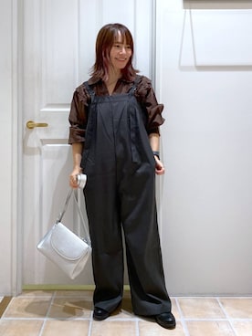 「クリップスタッフ_studio CLIP」｜「アイテム（サロペット/オーバーオール）」を使った、kayoさん（レディース・148cm）の秋コーディネート