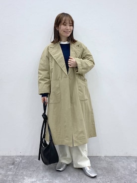 「studio CLIP（スタディオクリップ）のアイテム（ナイロンジャケット）」を使った、kayoさん（レディース・148cm）の春コーディネート