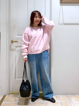 「クリップデニム_studio CLIP」｜「アイテム（アクセサリー）」を使った、kayoさん（レディース・148cm）の春コーディネート