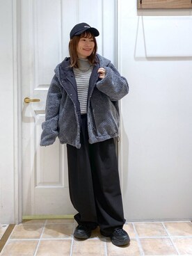 「クリップスタッフ_studio CLIP」｜「アイテム（ブルゾン）」を使った、kayoさん（レディース・148cm）の冬コーディネート