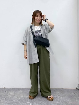 「studio CLIP（スタディオクリップ）のアイテム」を使った、kayoさん（レディース・148cm）の夏コーディネート