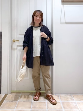 kayoさんの「【みんなのリクエストパンツ】爽やかすっきりテーパードパンツ[プチ・プラス・トールサイズあり]」を使ったコーディネート