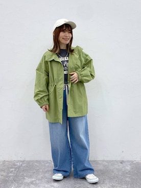 「studio CLIP（スタディオクリップ）のアイテム（その他アウター）」を使った、kayoさん（レディース・148cm）の春コーディネート
