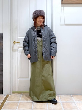 「studio CLIP（スタディオクリップ）のアイテム（その他アウター）」を使った、kayoさん（レディース・148cm）の冬コーディネート