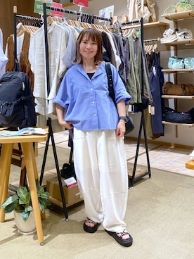 「studio CLIP（スタディオクリップ）のアイテム」を使った、kayoさん（レディース・148cm）の夏コーディネート