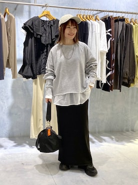 「アイテム（キャップ）」を使った、kayoさん（レディース・148cm）の秋コーディネート
