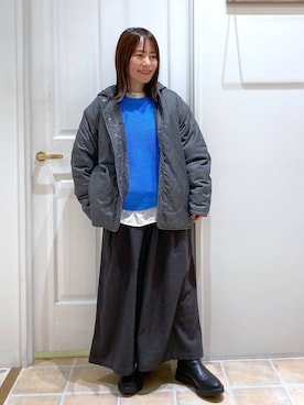 「studio CLIP（スタディオクリップ）のアイテム（その他アウター）」を使った、kayoさん（レディース・148cm）の秋コーディネート