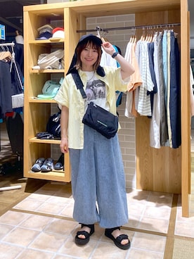 「クリップデニム_studio CLIP」｜「アイテム（帽子）」を使った、kayoさん（レディース・148cm）の春コーディネート