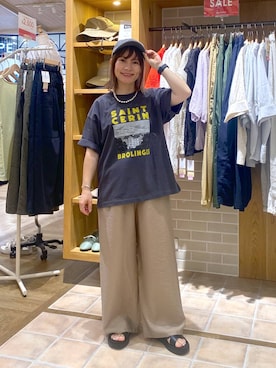 「アイテム（バングル/リストバンド）」を使った、kayoさん（レディース・148cm）の夏コーディネート