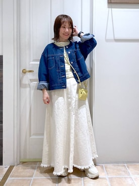 「クリップデニム_studio CLIP」｜「アイテム（デニムジャケット）」を使った、kayoさん（レディース・148cm）の冬コーディネート