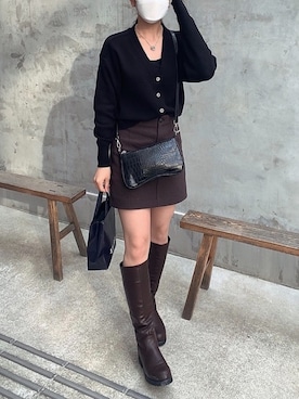 「SHAGGIE（シャギー）のアイテム」を使った、sgさん（レディース・158cm）の秋コーディネート