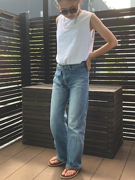 「アイテム（トップス）」を使った、Rihoさん（キッズ・146cm）の夏コーディネート