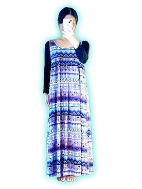 「部屋着」｜「アイテム（ワンピース/ドレス）」を使った、まっさん（レディース・157cm）の冬コーディネート