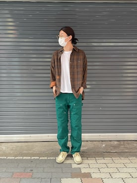 「surt（サート）のアイテム（トップス）」を使った、みうらさん（メンズ・177cm）の春コーディネート