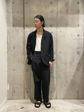 「MANASTASH（マナスタッシュ）のアイテム（シューズ）」を使った、みうらさん（メンズ・177cm）の夏コーディネート