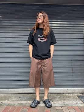 「OOFOS（ウーフォス）のアイテム」を使った、みうらさん（メンズ・177cm）の夏コーディネート