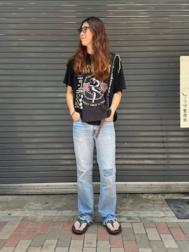 「アイテム（スリッポン）」を使った、みうらさん（メンズ・177cm）の夏コーディネート