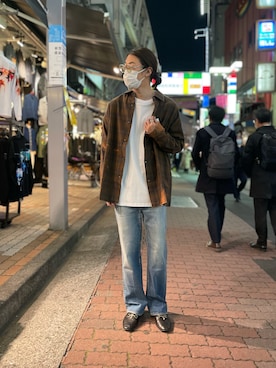 「surt（サート）のアイテム（トップス）」を使った、みうらさん（メンズ・177cm）の春コーディネート