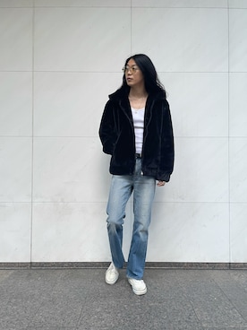 「uncut bound」｜「アイテム（ブルゾン）」を使った、みうらさん（メンズ・177cm）の秋コーディネート