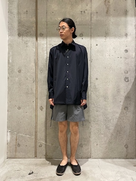 「SEEALL（シーオール）のアイテム（シャツ/ブラウス）」を使った、みうらさん（メンズ・177cm）の夏コーディネート