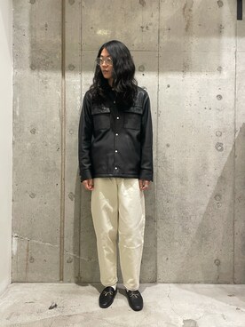 「uncut bound」｜「アイテム（ブルゾン）」を使った、みうらさん（メンズ・177cm）の秋コーディネート