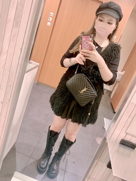 「ファーベスト」｜「アイテム（アナログ腕時計）」を使った、AIRIさん（レディース・161cm）の秋コーディネート