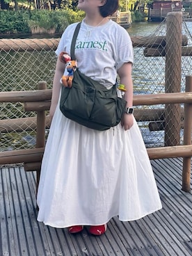 「アイテム（スカート）」を使った、はなさん（レディース・160cm）の夏コーディネート