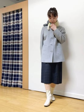 「オンオフ兼用」｜「アイテム（ワンピース）」を使った、NEWYORKER_WOMENSさん（レディース・162cm）の冬コーディネート