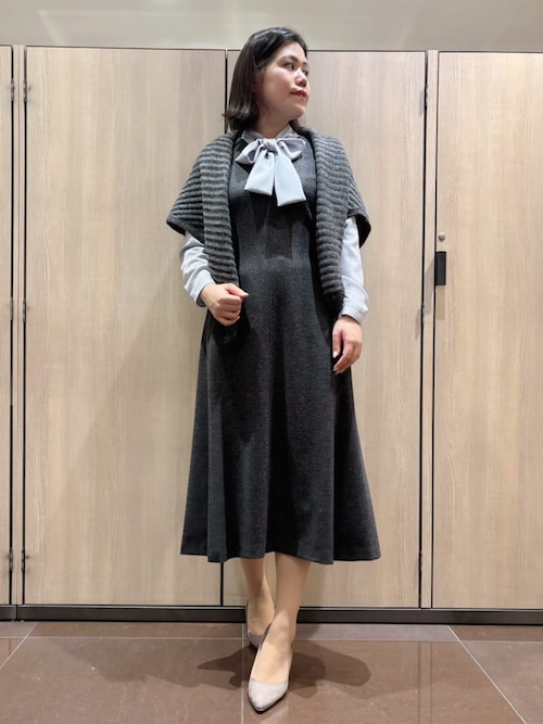 NEWYORKER / ニューヨーカー マットサテン ピンタックボウタイブラウス マットサテン ピンタックボウタイブラウス(51625114-2025