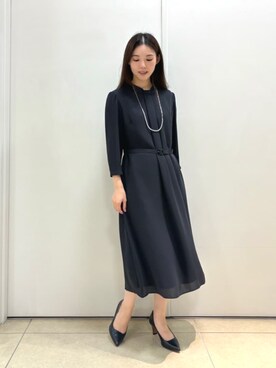 「オンオフ兼用」｜「アイテム（ワンピース）」を使った、NEWYORKER_WOMENSさん（レディース・154cm）の秋コーディネート