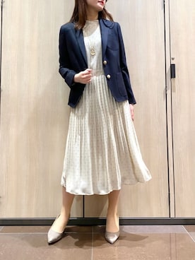 「オンオフ兼用」｜「アイテム（ワンピース）」を使った、NEWYORKER_WOMENSさん（レディース・159cm）の冬コーディネート