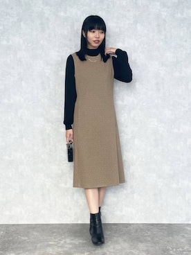 「オンオフ兼用」｜「アイテム（ワンピース）」を使った、NEWYORKER_WOMENSさん（レディース・162cm）の秋コーディネート