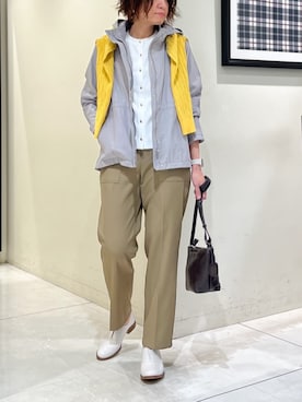 「春カラー」｜「アイテム（ダウンジャケット/コート）」を使った、NEWYORKER_WOMENSさん（レディース・164cm）の春コーディネート