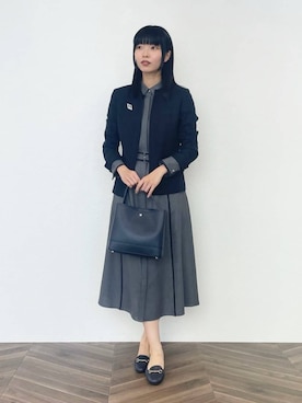 「オンオフ兼用」｜「アイテム（ワンピース）」を使った、NEWYORKER_WOMENSさん（レディース・162cm）の秋コーディネート