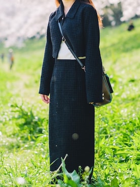 「ABITOKYO（アビトーキョー）のアイテム（セットアップ）」を使った、さわさん（レディース・157cm）の春コーディネート