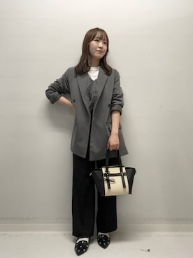 「ディズニー」｜「アイテム（ジャケット/アウター）」を使った、中西萌香さん（レディース・148cm）の春コーディネート