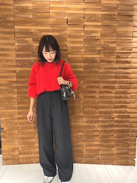 「ハロウィン」｜「アイテム（スラックス）」を使った、中西萌香さん（レディース・148cm）の秋コーディネート
