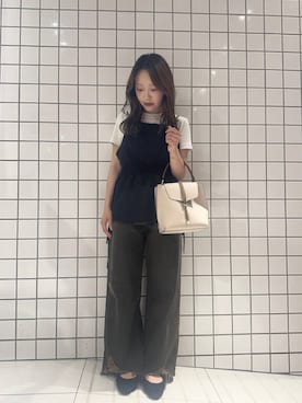 「アイテム（その他シューズ）」を使った、中西萌香さん（レディース・148cm）の夏コーディネート