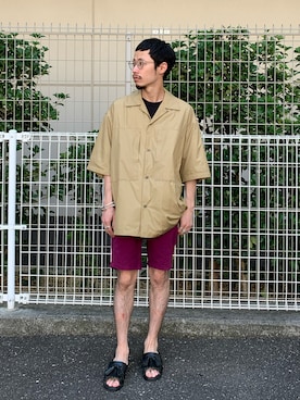 「BENCH（ベンチ）のアイテム」を使った、福島大さん（メンズ・156cm）の夏コーディネート