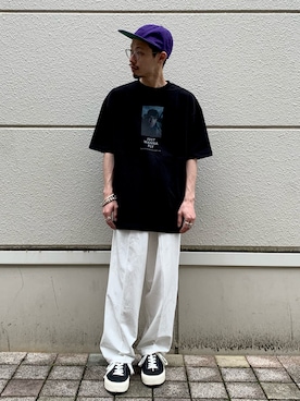 「ロックT」｜「アイテム（その他）」を使った、福島大さん（メンズ・156cm）の夏コーディネート