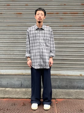 「Curly（カーリー）のアイテム」を使った、福島大さん（メンズ・156cm）の夏コーディネート