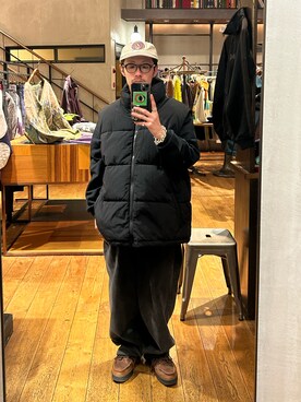 「CIAOPANIC（チャオパニック）のアイテム（その他アウター）」を使った、福島大さん（メンズ・156cm）の冬コーディネート