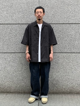 「SAKULA（サクラ）のアイテム」を使った、福島大さん（メンズ・156cm）の夏コーディネート