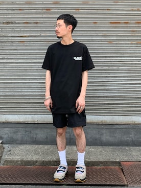 「WILD THINGS（ワイルドシングス）のアイテム（パンツ）」を使った、福島大さん（メンズ・156cm）の夏コーディネート