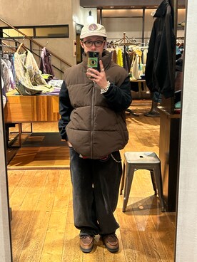 「CIAOPANIC（チャオパニック）のアイテム（その他アウター）」を使った、福島大さん（メンズ・156cm）の冬コーディネート