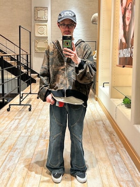 福島大さん(メンズ・156cm)の春コーディネート