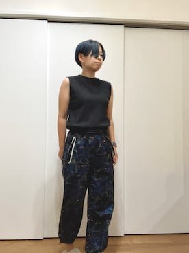 「and wander（アンドワンダー）のアイテム」を使った、shihogoさん（レディース・157cm）の夏コーディネート