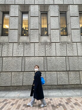 「VINTAGE（ヴィンテージ）のアイテム（スウェットパンツ）」を使った、HINATACOTOCOさん（レディース・154cm）の冬コーディネート