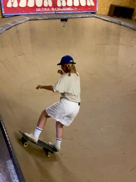 「LLBean SIGNATURE（エルエルビーンシグネチャー）のアイテム（キャップ）」を使った、HINATACOTOCOさん（レディース・155cm）の夏コーディネート