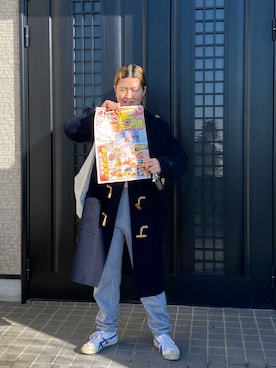 「VINTAGE（ヴィンテージ）のアイテム（スウェットパンツ）」を使った、HINATACOTOCOさん（レディース・154cm）の冬コーディネート